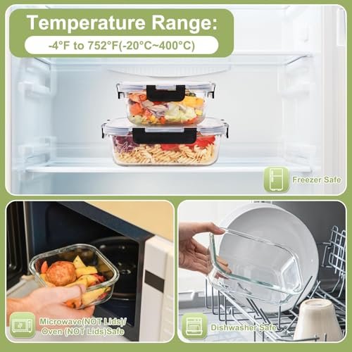 Liuruiyu 8 Pack Glass Food Storage Containers Review